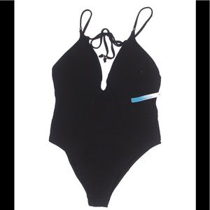 NWT lucky brand one piece black swimsuit size L